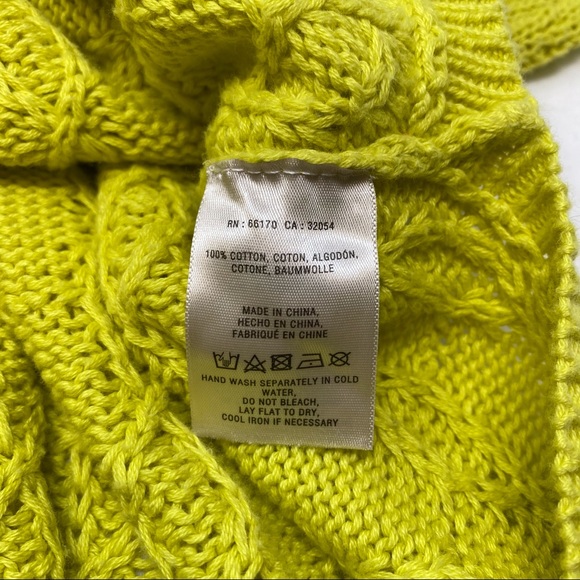 Anthropologie Sparrow Neon Yellow Sweater - Picture 10 of 10